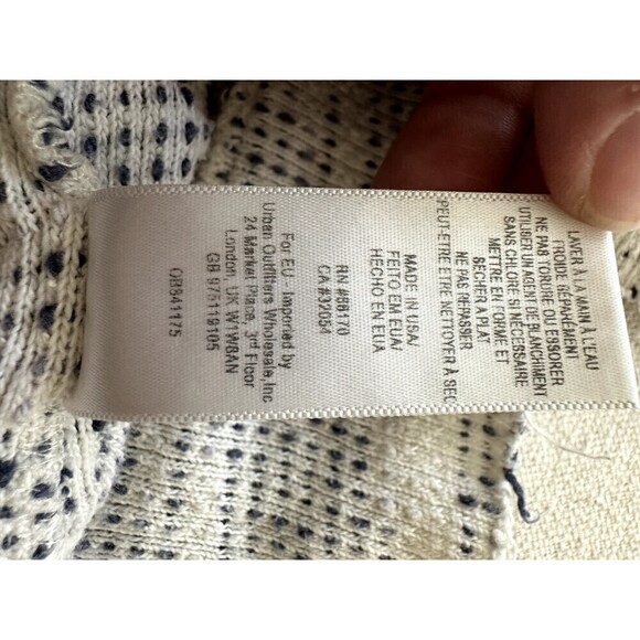 Free People Beach Short Sleeve Textured Oversized Top Woman's Size L Distressed - Picture 4 of 16